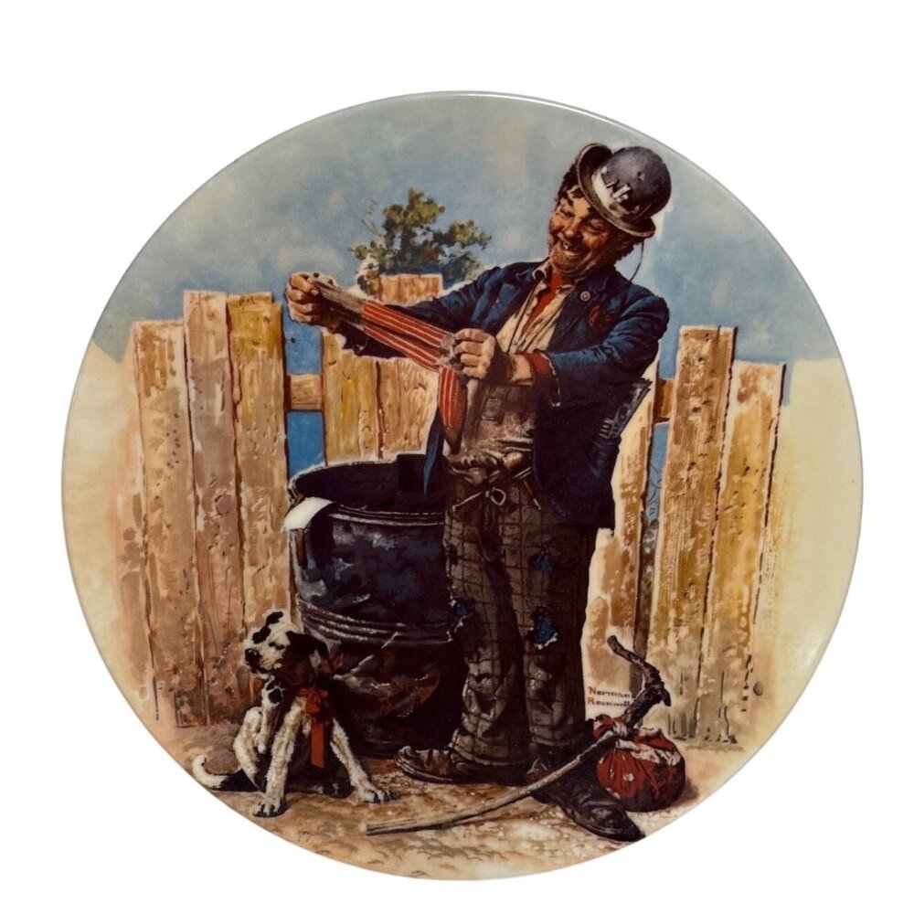 Norman Rockwell Limited Edition Plate One For The Road 1984 Curator Collection